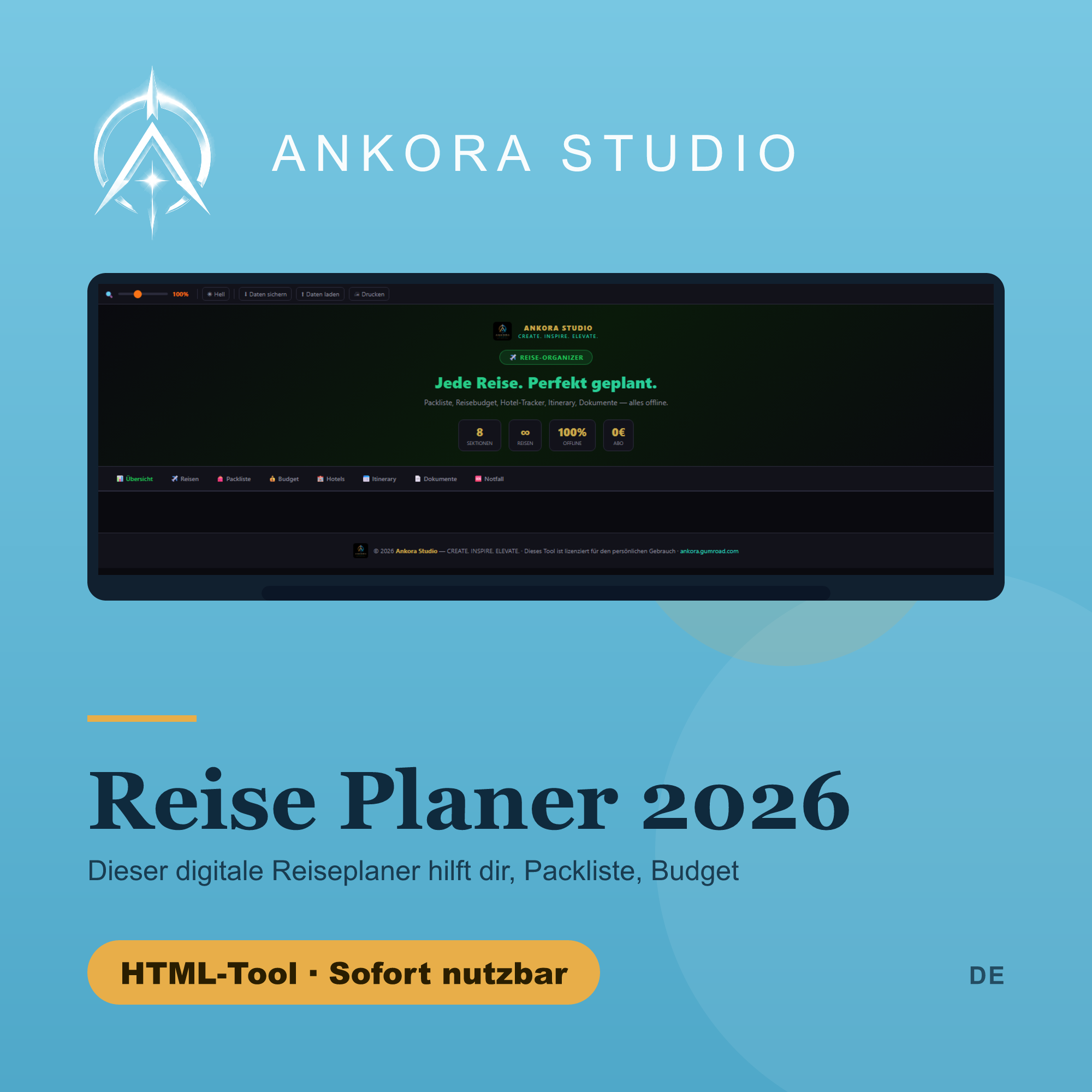 Reise Planer 2026 Deutsch