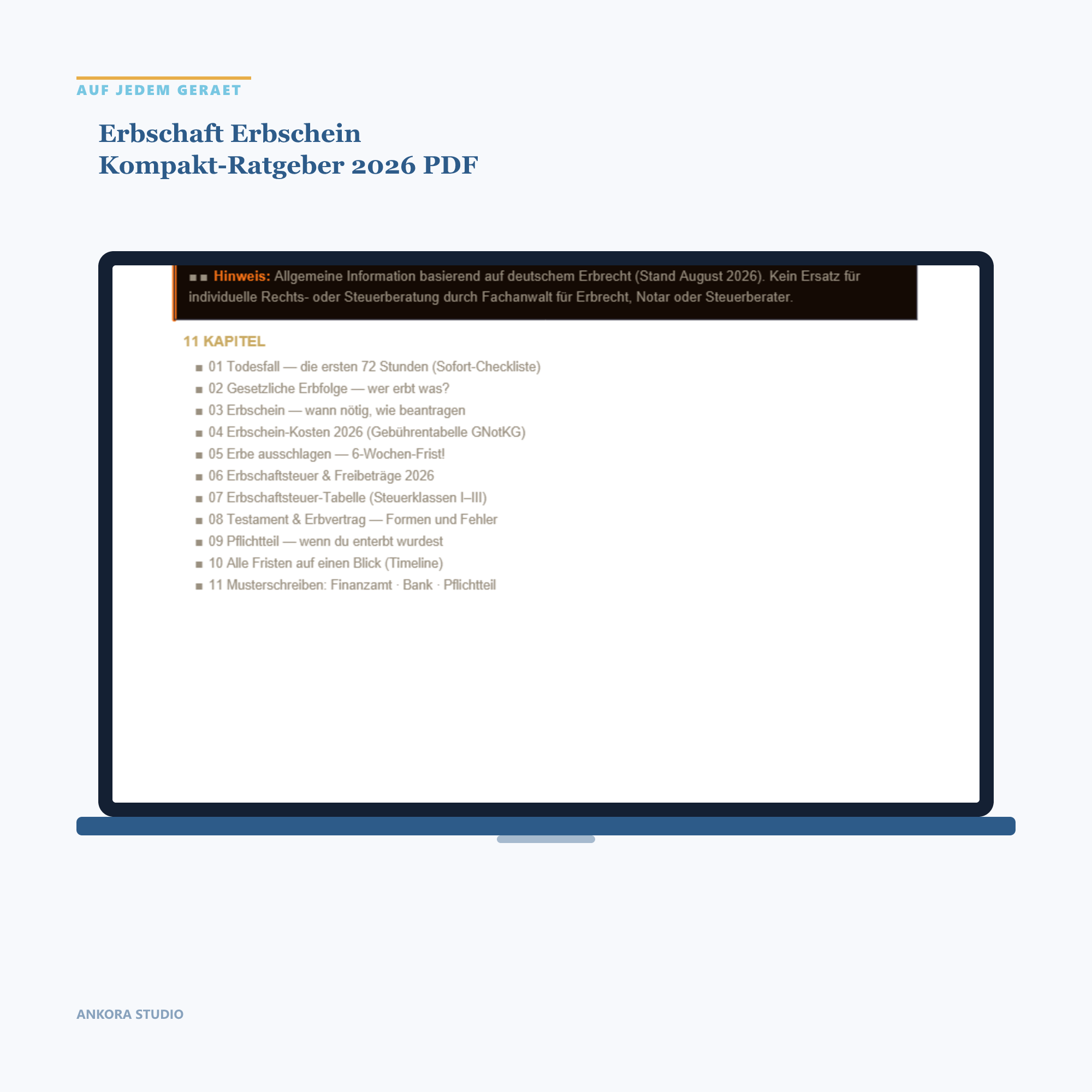 Erbschaft Erbschein Kompakt-Ratgeber 2026 PDF