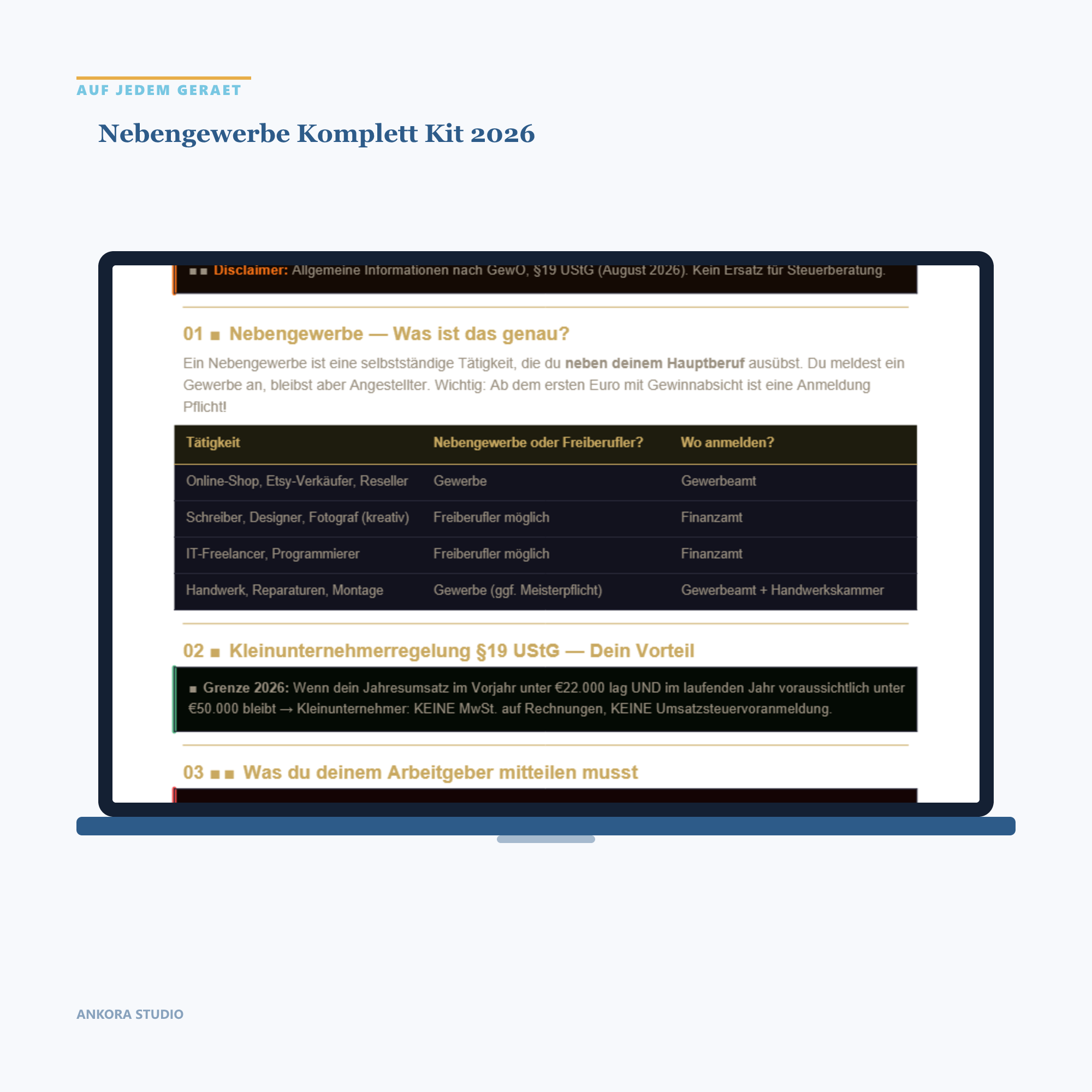 Nebengewerbe Komplett Kit 2026 PDF