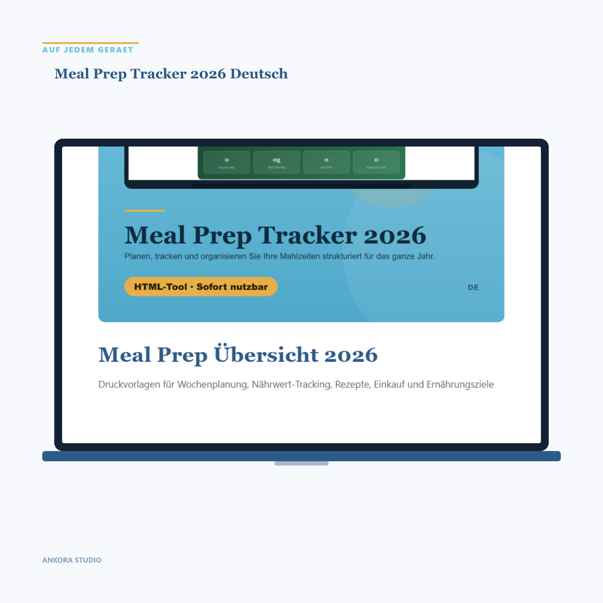 Meal Prep Tracker 2026 Deutsch