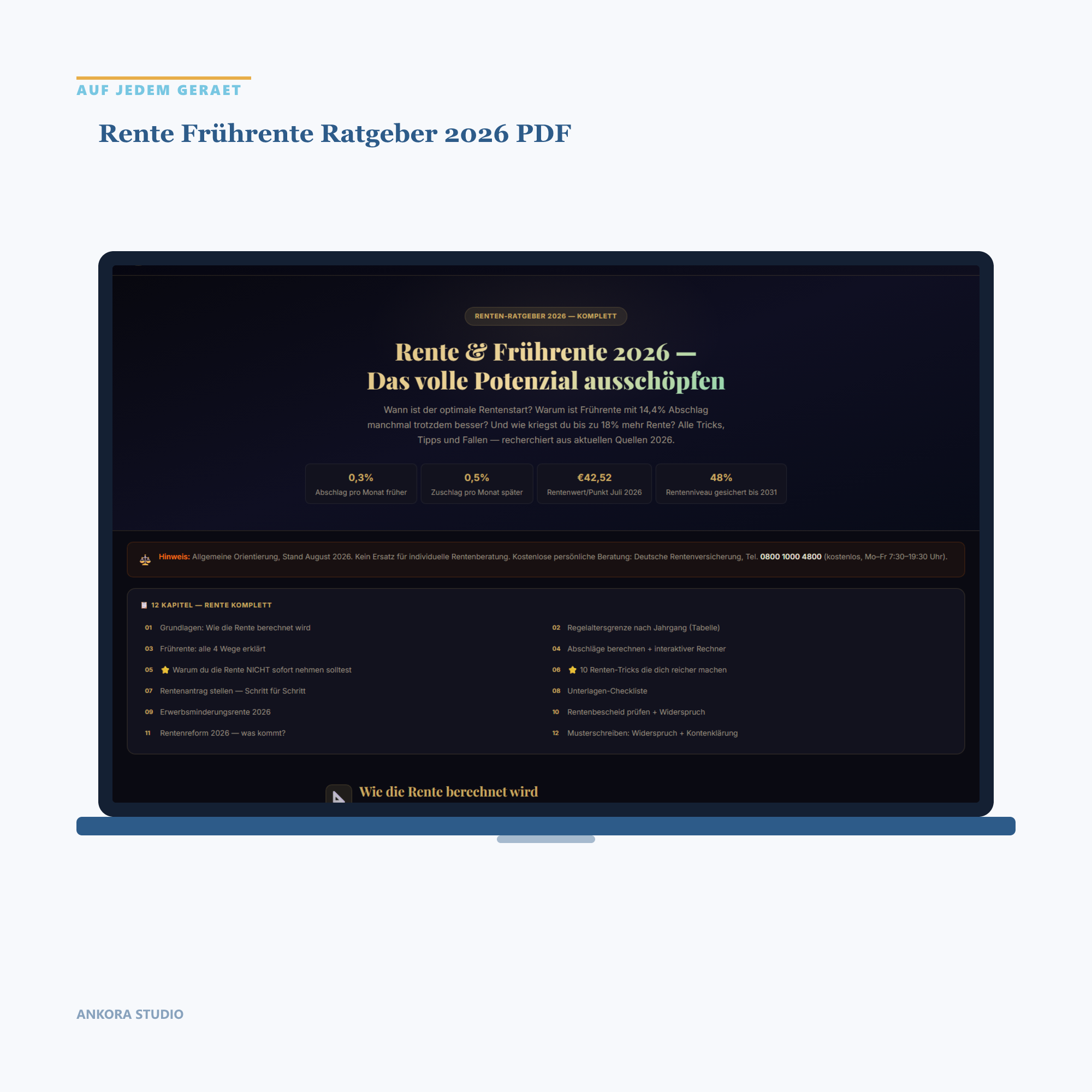 Rente Frührente Ratgeber 2026