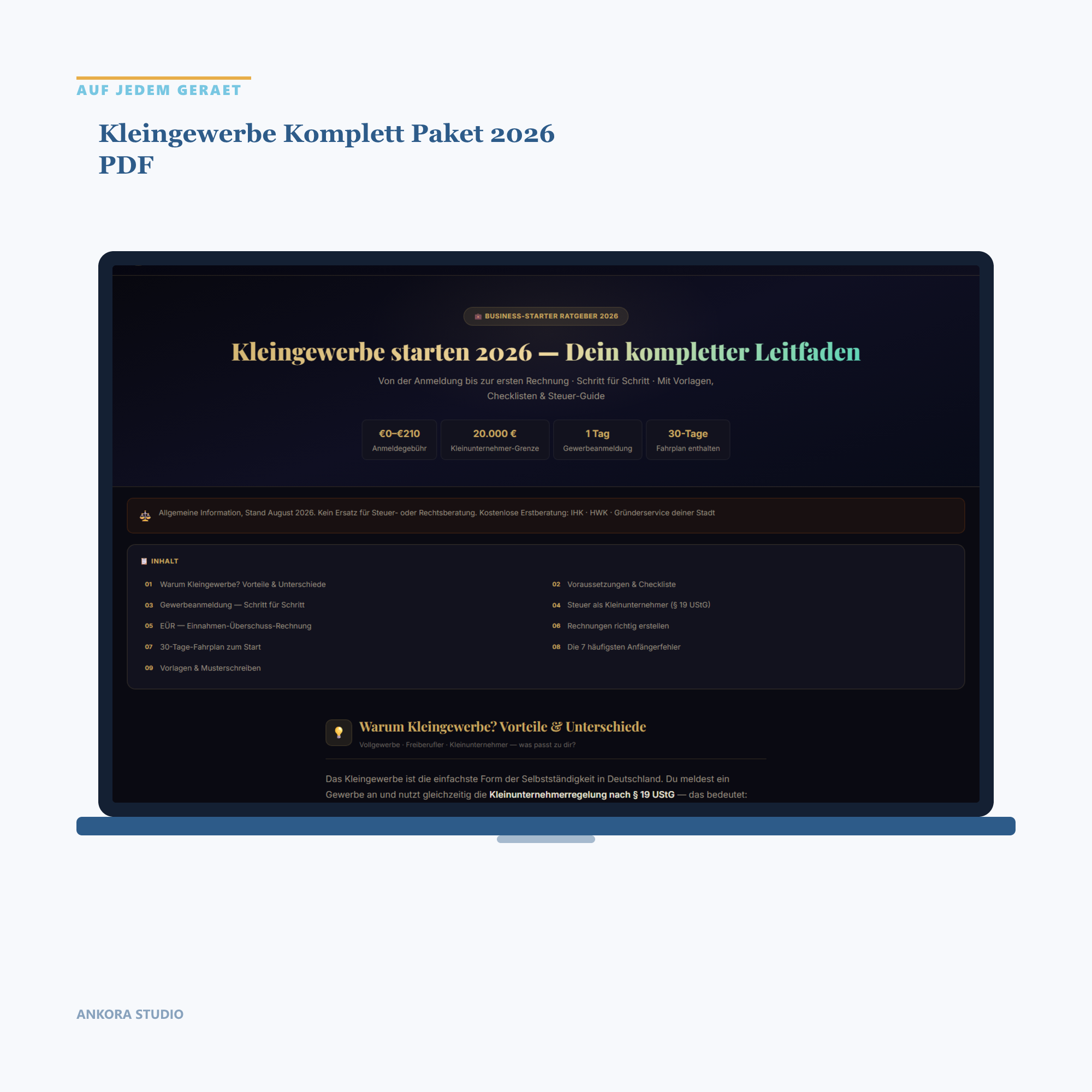 Kleingewerbe Komplett Paket 2026 PDF