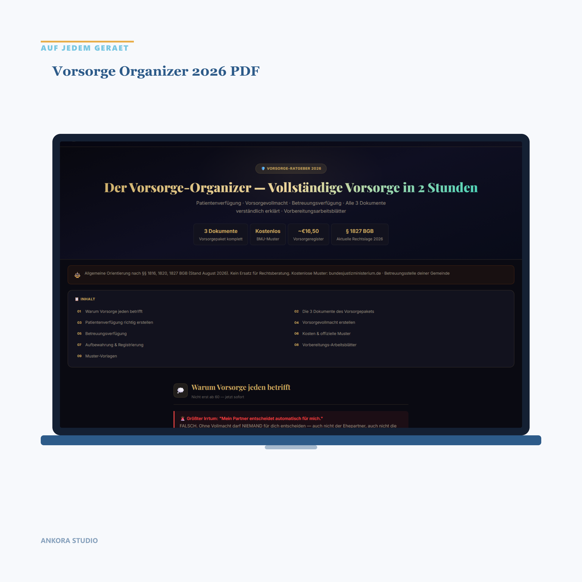 Vorsorge Organizer 2026