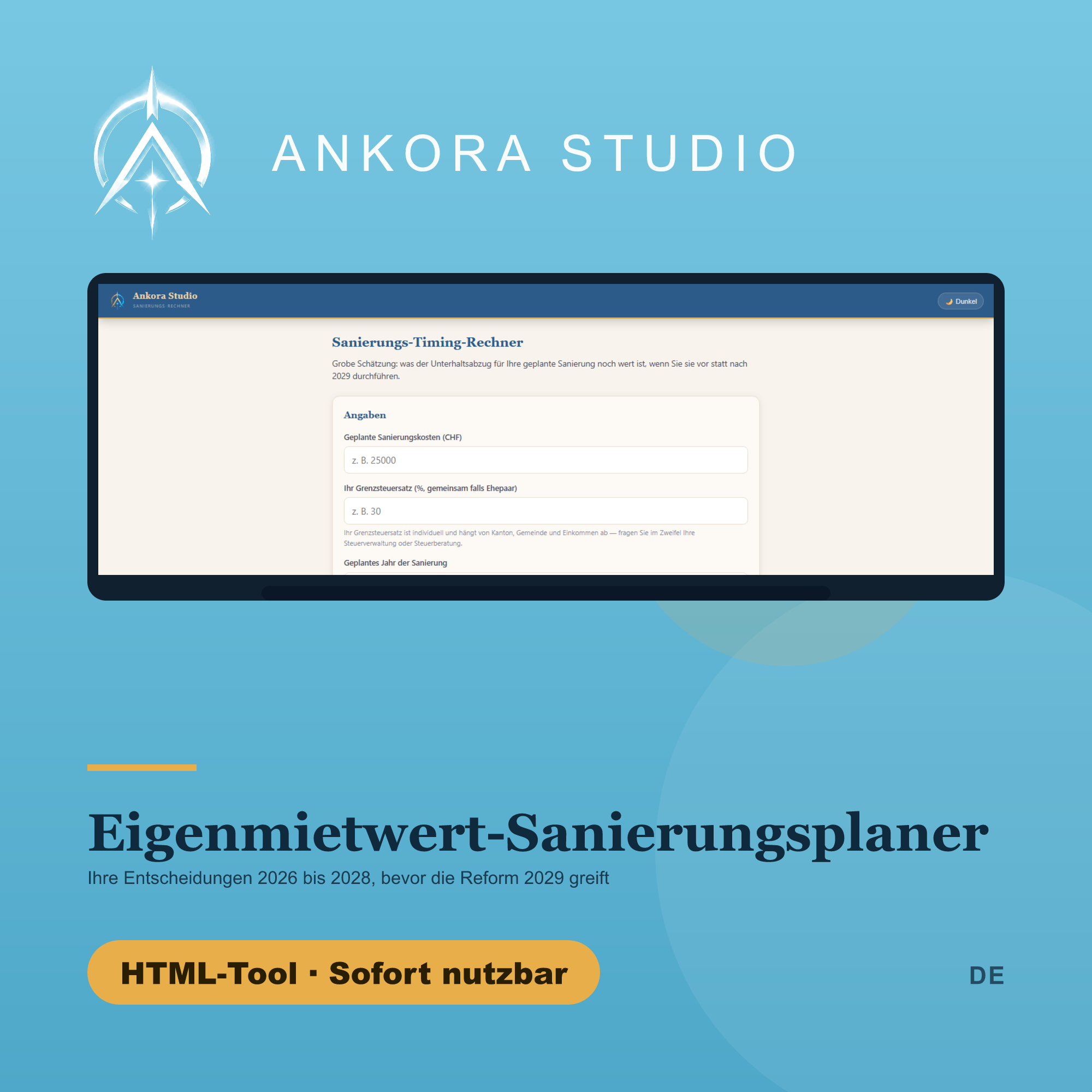 Eigenmietwert-Sanierungsplaner Schweiz 2026 PDF Deutsch