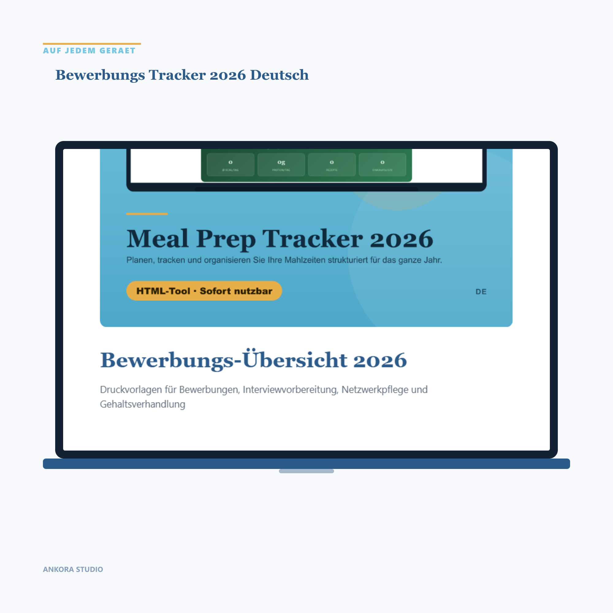 Bewerbungs Tracker 2026 Deutsch