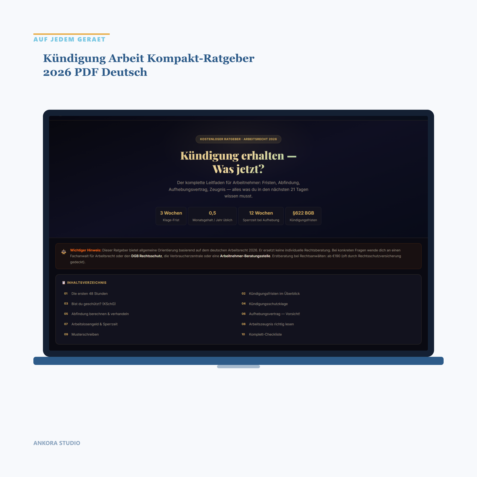 Kündigung Arbeit Kompakt-Ratgeber 2026 PDF Deutsch