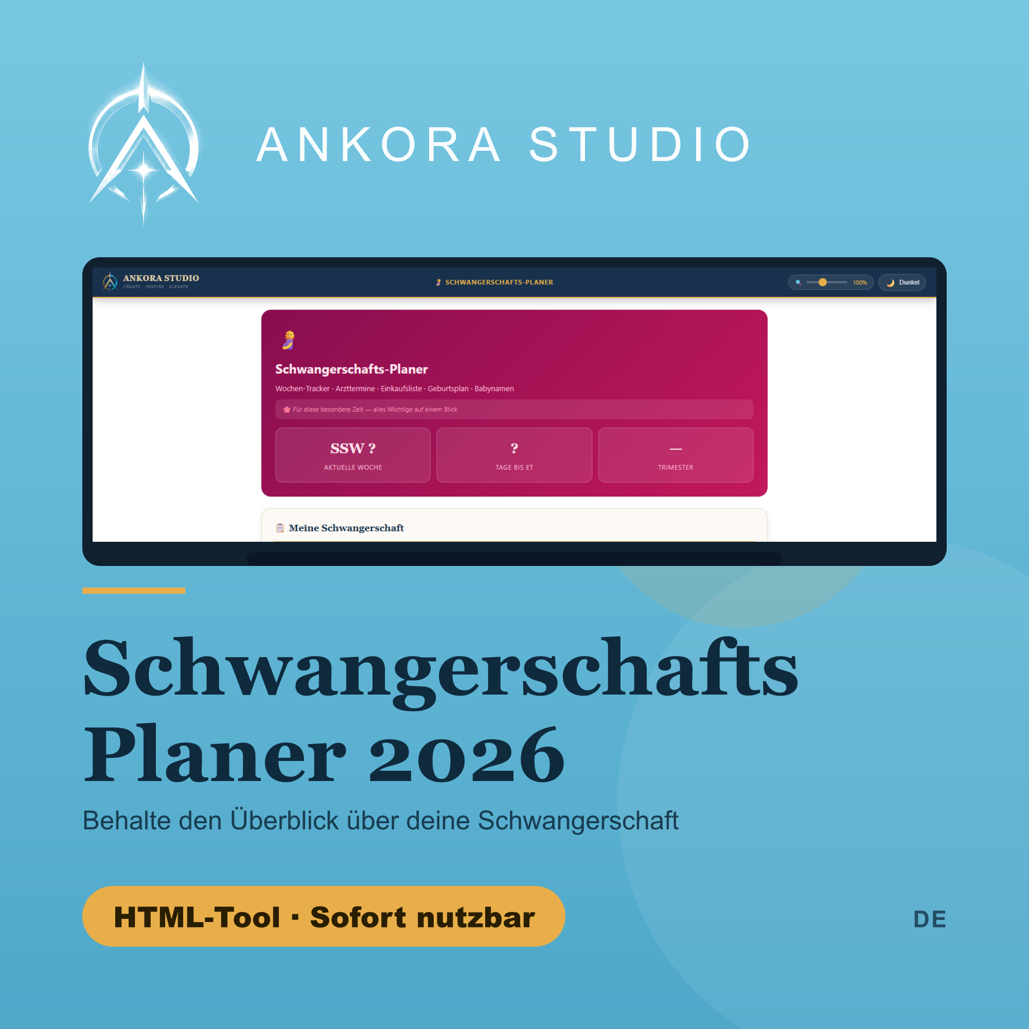 Schwangerschafts Planer 2026 Deutsch