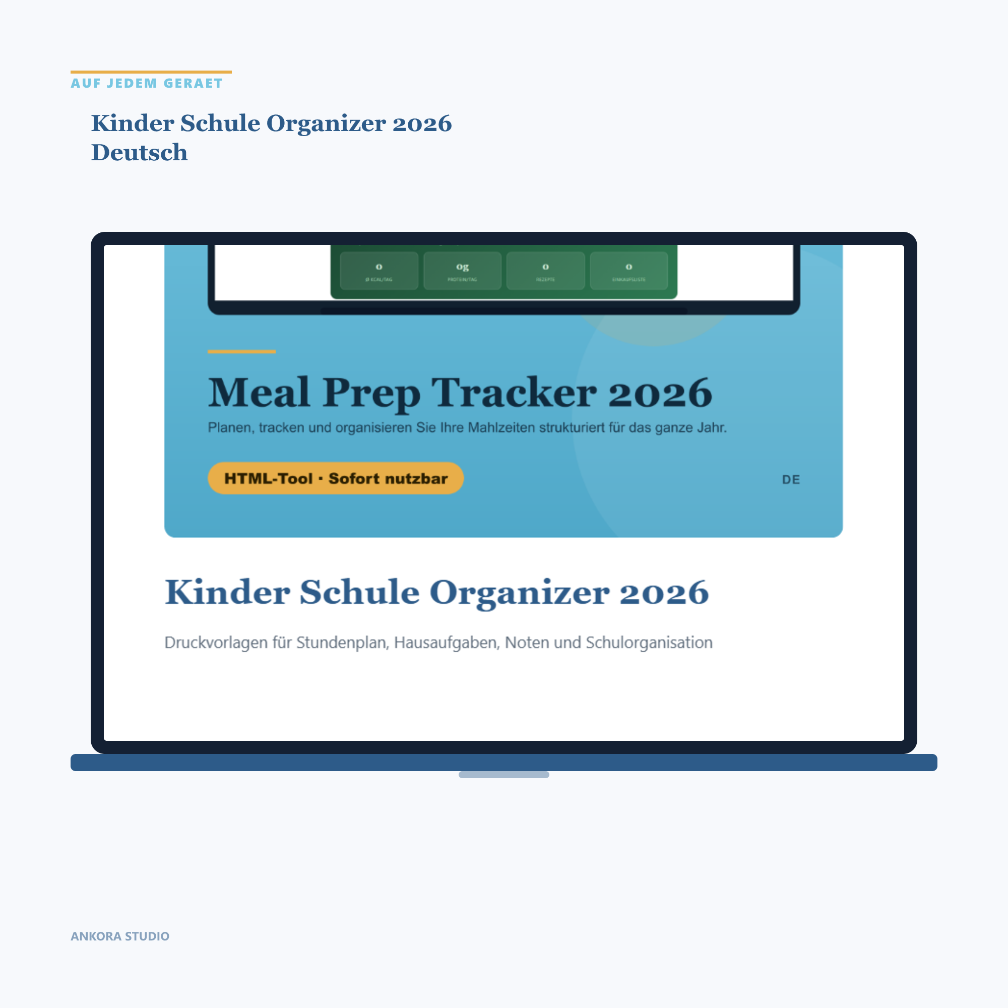 Kinder Schule Organizer 2026