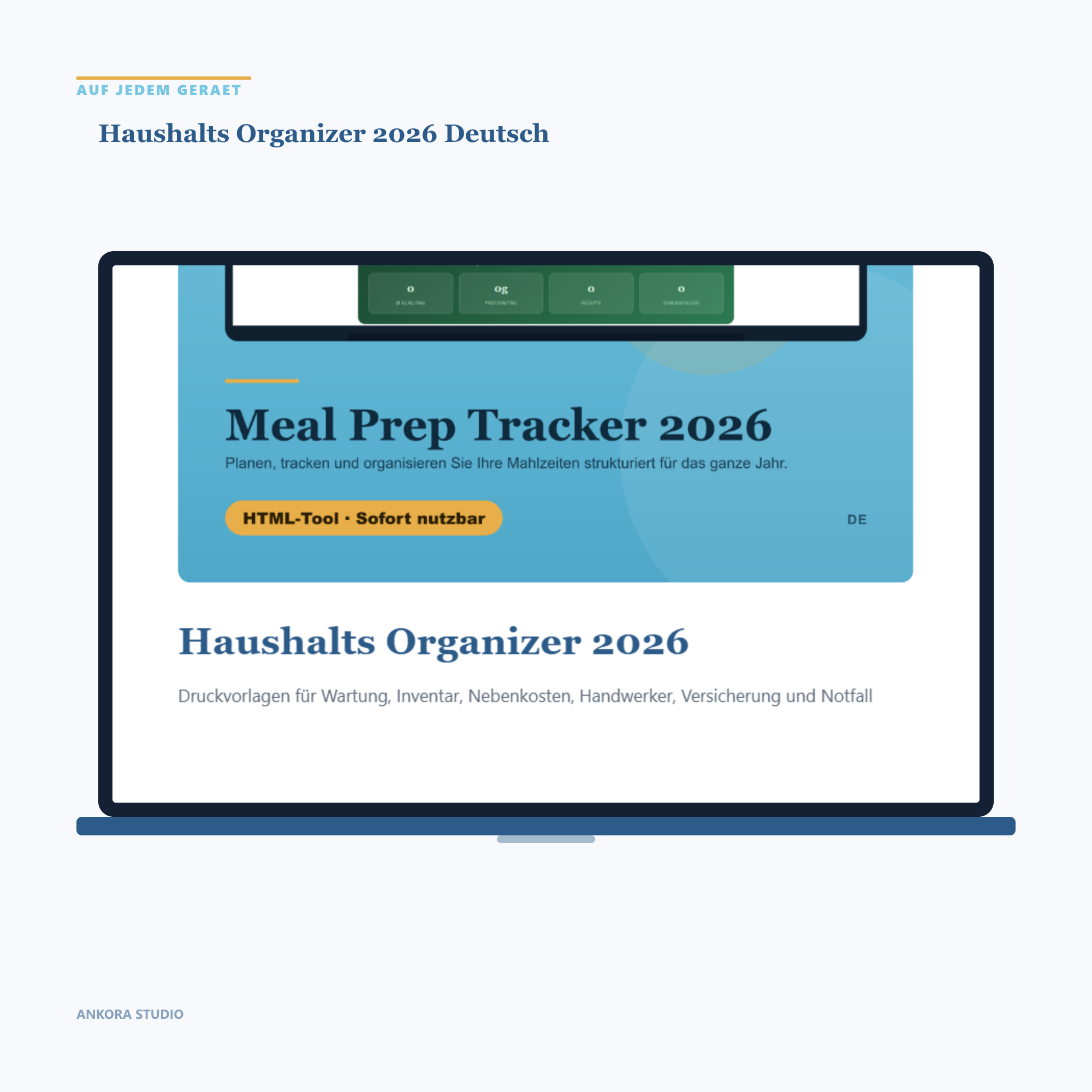 Haushalts Organizer 2026 Deutsch